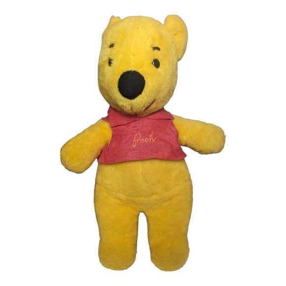 VTG Winnie The Pooh Large Stuffed Animal Pooh Bear Plush 20" w/ Red Shirt - Picture 1 of 7